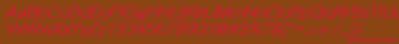 PhinsterItalic Font – Red Fonts on Brown Background