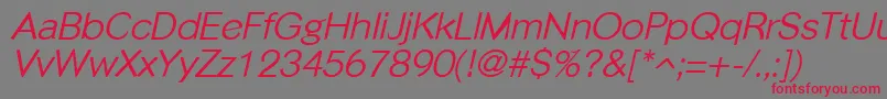 PhinsterItalic Font – Red Fonts on Gray Background