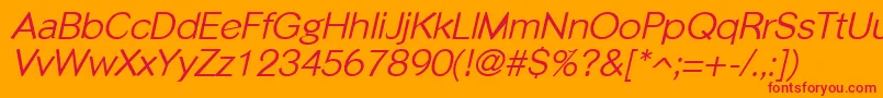 PhinsterItalic Font – Red Fonts on Orange Background