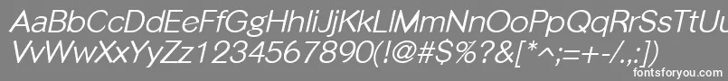 PhinsterItalic Font – White Fonts on Gray Background
