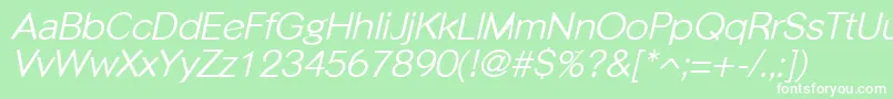 PhinsterItalic Font – White Fonts on Green Background