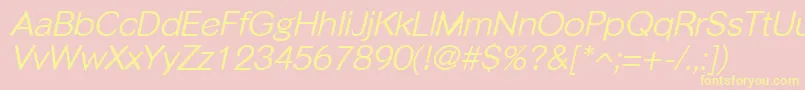 fuente PhinsterItalic – Fuentes Amarillas Sobre Fondo Rosa