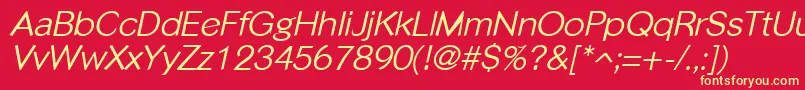PhinsterItalic Font – Yellow Fonts on Red Background