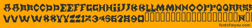 Munster Font – Black Fonts on Orange Background