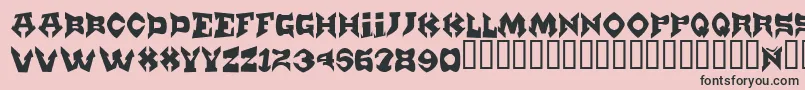 Munster Font – Black Fonts on Pink Background