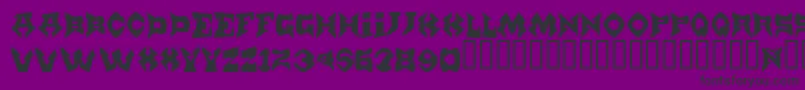 フォントMunster – 紫の背景に黒い文字