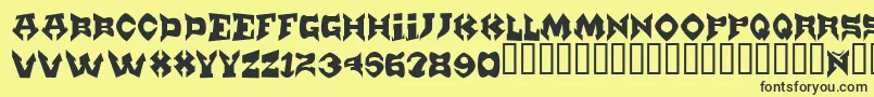 Munster Font – Black Fonts on Yellow Background