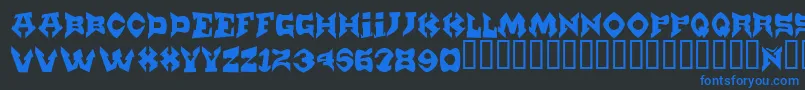 Munster Font – Blue Fonts on Black Background