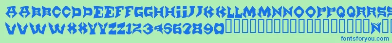 More about Munster Font Munster Font – Blue Fonts on Green Background