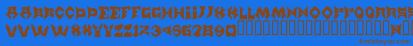 Munster Font – Brown Fonts on Blue Background