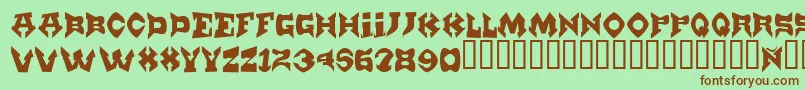 Munster Font – Brown Fonts on Green Background