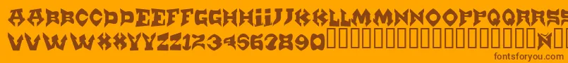 Munster Font – Brown Fonts on Orange Background