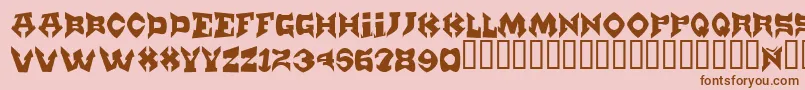Munster Font – Brown Fonts on Pink Background