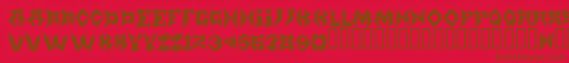 Munster Font – Brown Fonts on Red Background
