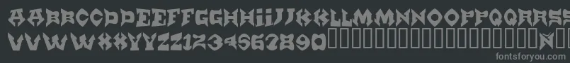 フォントMunster – 黒い背景に灰色の文字