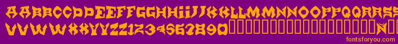 Munster Font – Orange Fonts on Purple Background