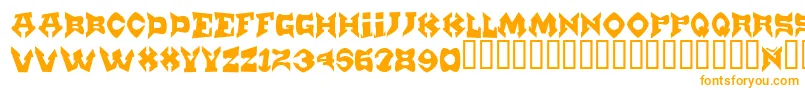 Munster Font – Orange Fonts on White Background