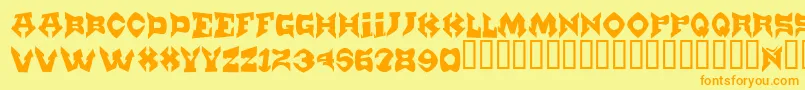 Munster Font – Orange Fonts on Yellow Background