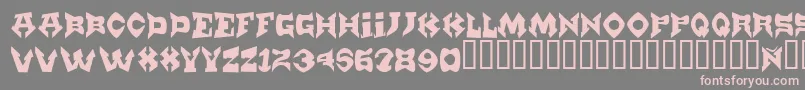 Munster-Schriftart – Rosa Schriften auf grauem Hintergrund