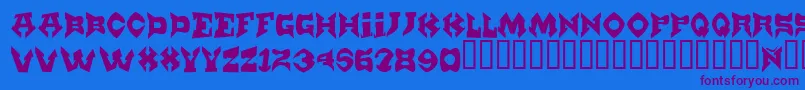 Munster Font – Purple Fonts on Blue Background
