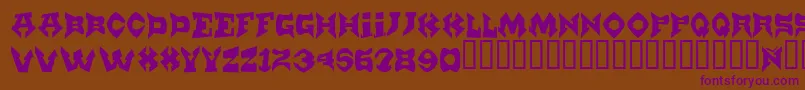 Munster Font – Purple Fonts on Brown Background