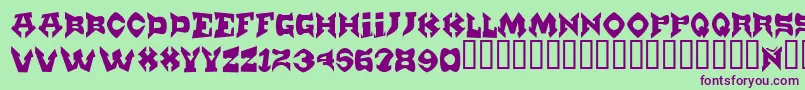 Munster Font – Purple Fonts on Green Background