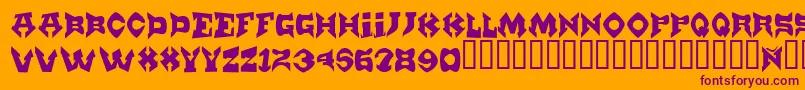Munster Font – Purple Fonts on Orange Background