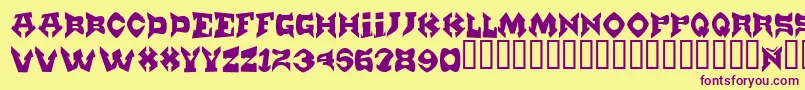 Munster Font – Purple Fonts on Yellow Background