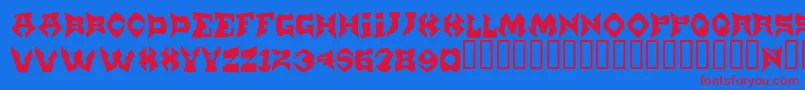 Munster Font – Red Fonts on Blue Background