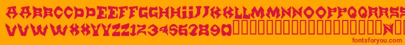 Munster Font – Red Fonts on Orange Background