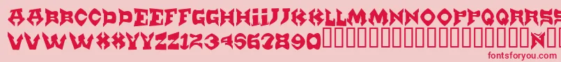 Munster Font – Red Fonts on Pink Background