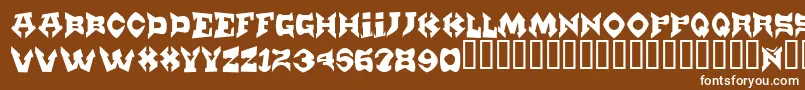 Munster Font – White Fonts on Brown Background