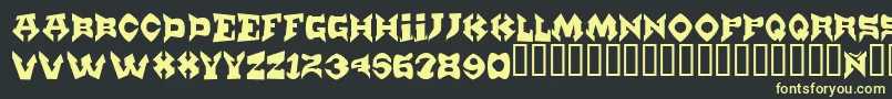 Munster Font – Yellow Fonts on Black Background