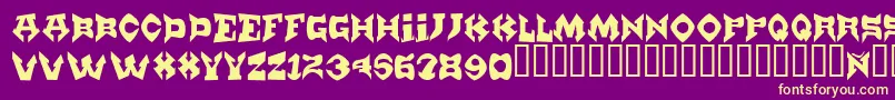 Munster Font – Yellow Fonts on Purple Background