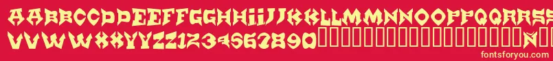 Munster Font – Yellow Fonts on Red Background