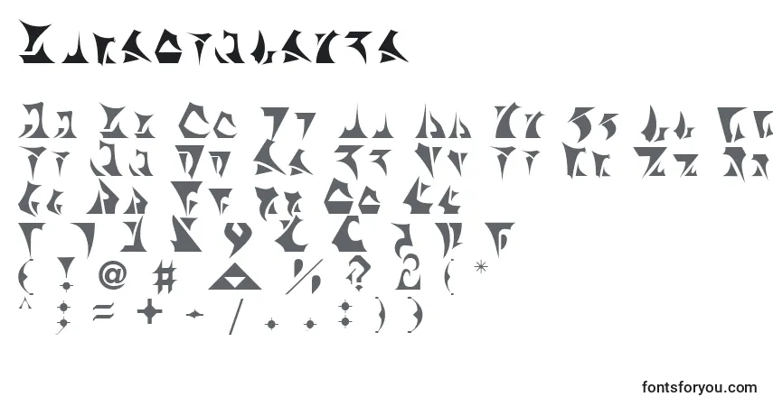 Шрифт Bernyklingon – алфавит, цифры, специальные символы