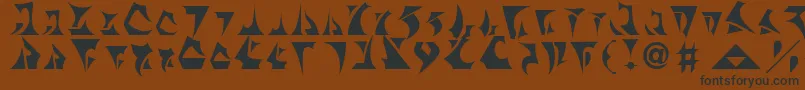 Bernyklingon Font – Black Fonts on Brown Background