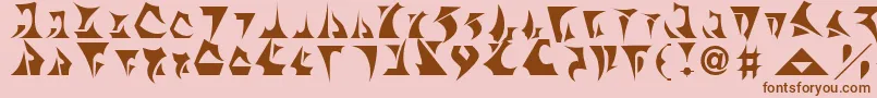 Bernyklingon Font – Brown Fonts on Pink Background