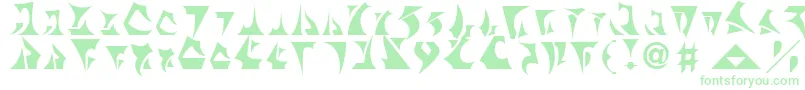 Bernyklingon Font – Green Fonts on White Background