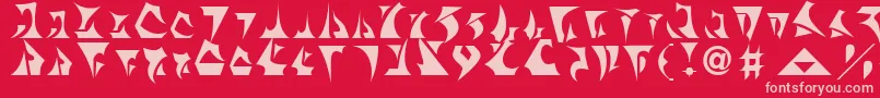 fuente Bernyklingon – Fuentes Rosadas Sobre Fondo Rojo