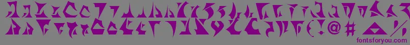 Bernyklingon Font – Purple Fonts on Gray Background