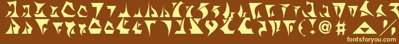 fuente Bernyklingon – Fuentes Amarillas Sobre Fondo Marrón