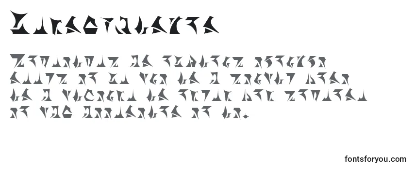 Überblick über die Schriftart Bernyklingon