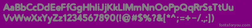 DistroHeavy Font – Gray Fonts on Purple Background