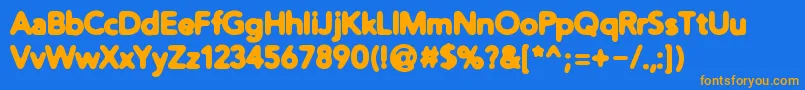 More about DistroHeavy Font DistroHeavy Font – Orange Fonts on Blue Background