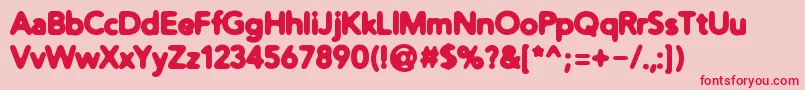 DistroHeavy Font – Red Fonts on Pink Background