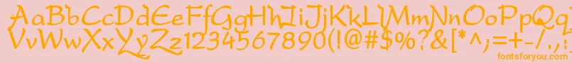 DreameroneBold Font – Orange Fonts on Pink Background