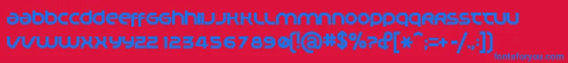 Planm Font – Blue Fonts on Red Background