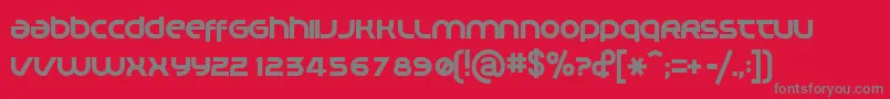 Planm Font – Gray Fonts on Red Background