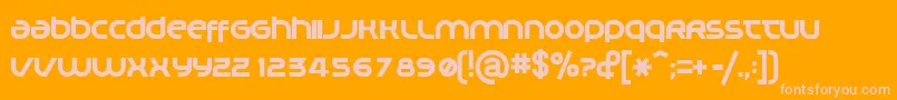 Planm Font – Pink Fonts on Orange Background